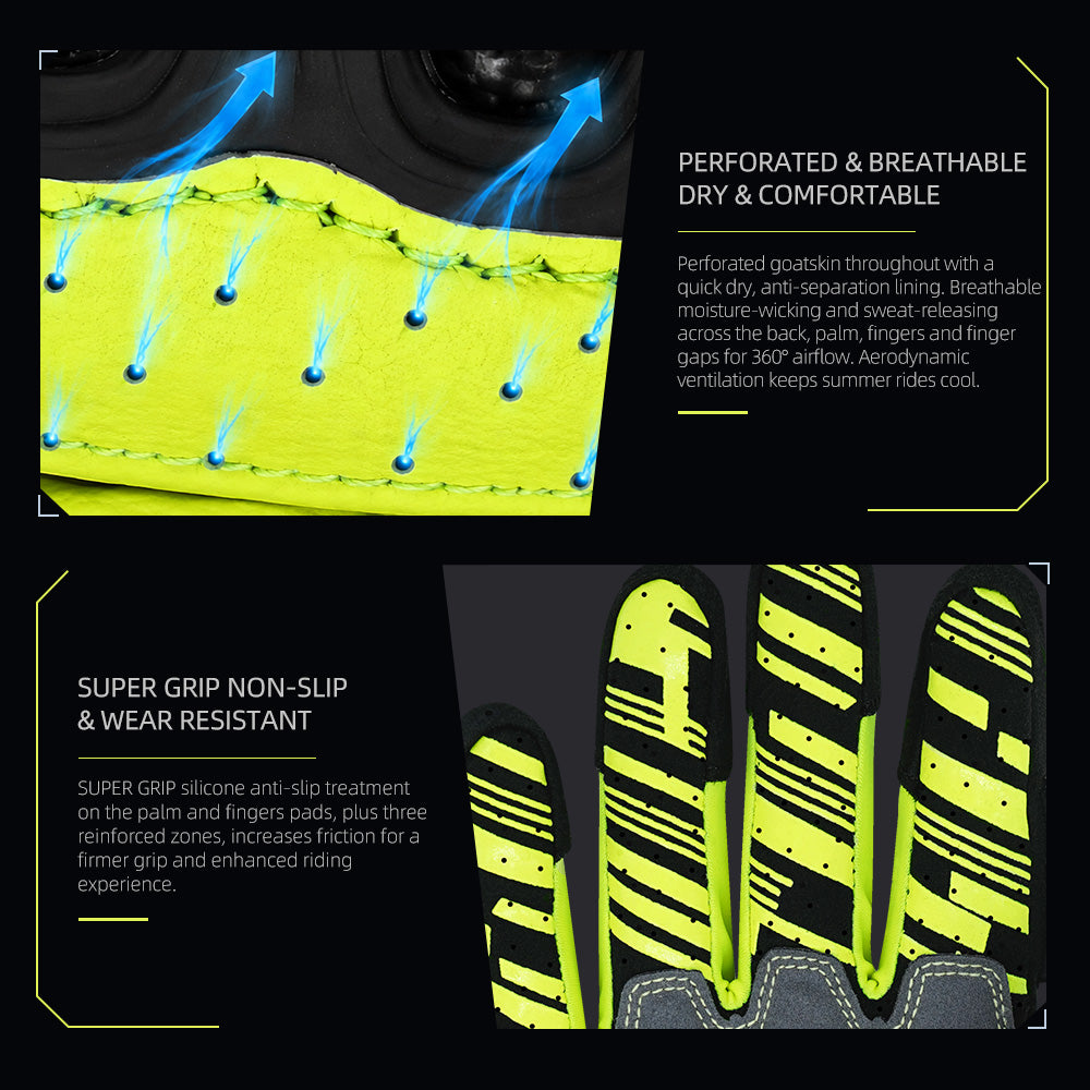 Seibertron SPS-7 Superior Protection Series Motorcycle Riding Gloves - Breathable Touchscreen Carbon Fiber Protection - supplier media 53