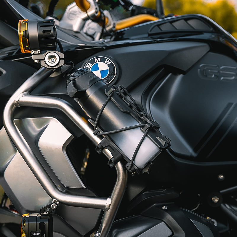 LOBOO CSHJ-1 Universal Bottle Holder – Adjustable Nylon Mount for Motorcycle Crash Bar, Trunk, or Side Box