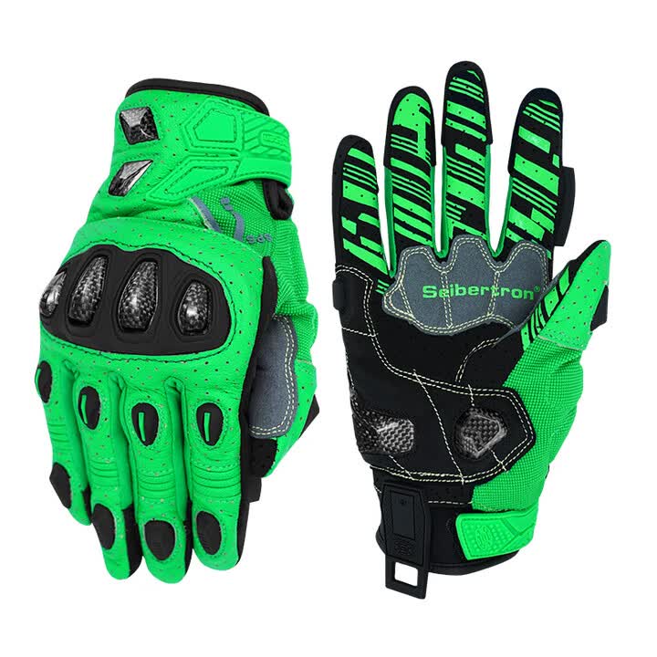 Seibertron SPS-7 motorcycle gloves in Green
