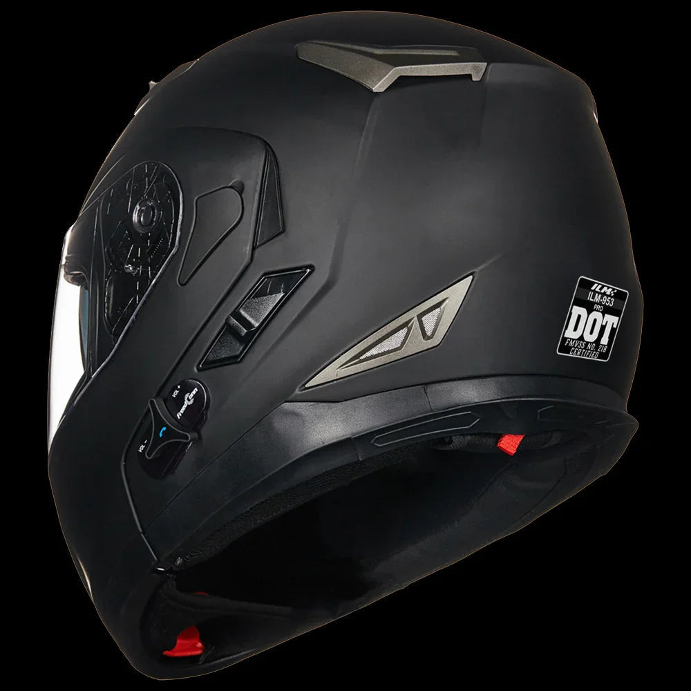 ILM Bluetooth Integrated Modular Flip up Full Face Motorcycle Helmet Model 953PRO