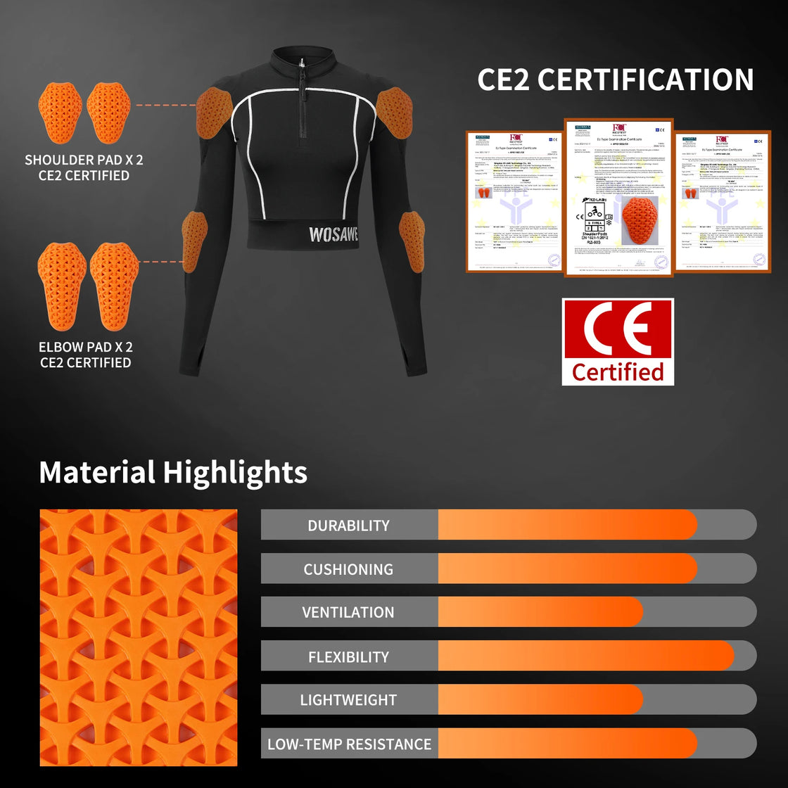 WOSAWE™ Women Motorcycle Armored Riding Shirt