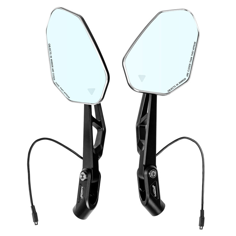 LOBOO Foldable Rearview Mirrors for BMW R1300GS / R1300GS Adventure– Aluminum Alloy, Anti-Glare 1200R Lens, LCW Compatible