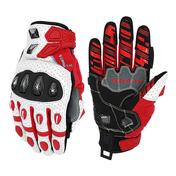 Seibertron SPS-7 motorcycle gloves in Red