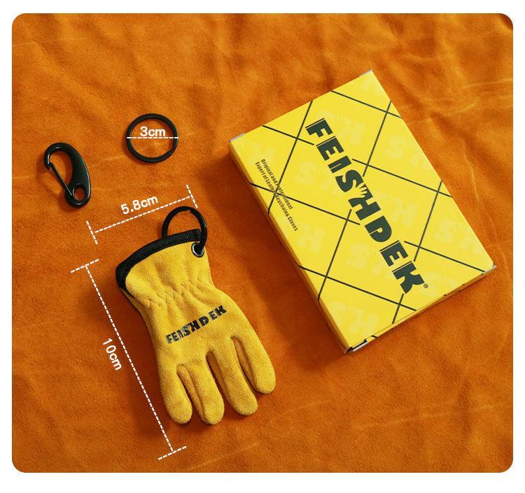 FEISHDEK™ Vintage Handcrafted Leather Motorcycle Glove Keychain