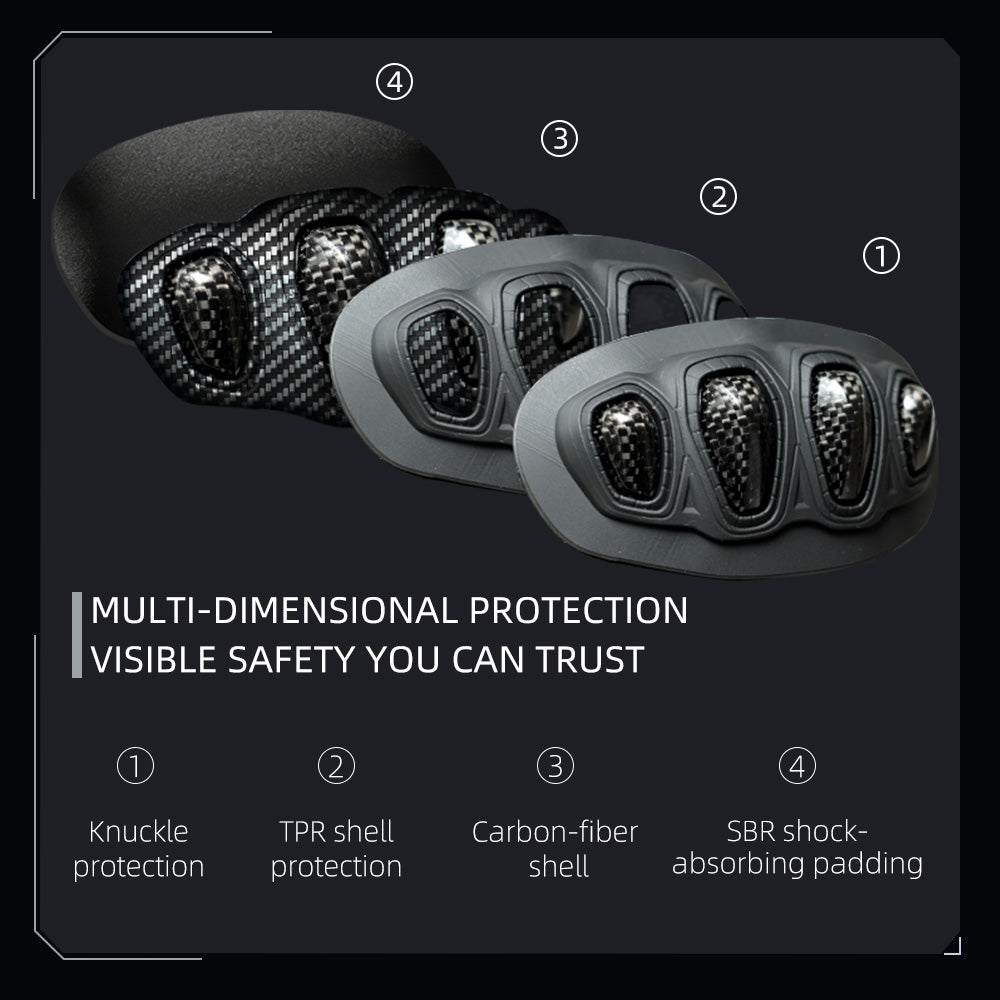 Seibertron SPS-7 Superior Protection Series Motorcycle Riding Gloves - Breathable Touchscreen Carbon Fiber Protection - supplier media 48