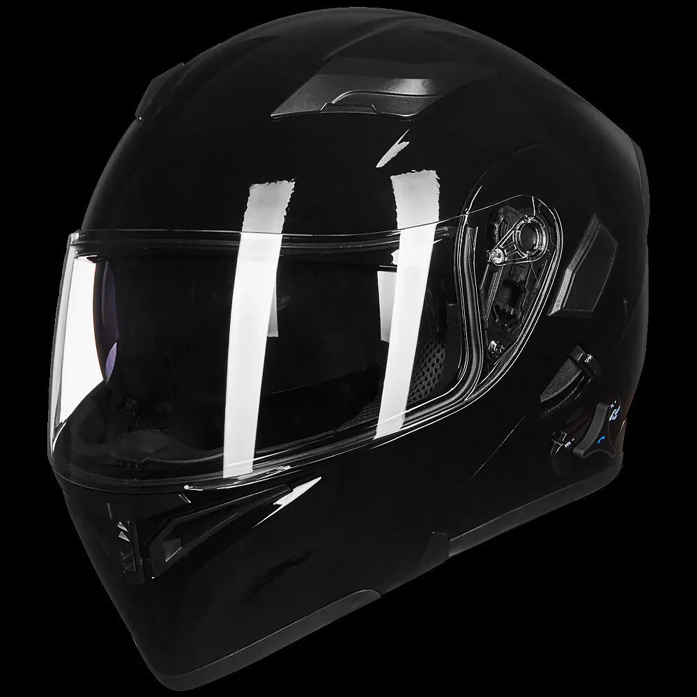 ILM Modular Flip up Full Face Bluetooth Motorcycle Helmet Model 902BT Matte Black / XX-Large