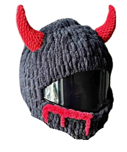 crochet motorcycle helmet Handmade Knitted Cartoon Cover for Motorcycle Helmet – Bean's Moto Booth