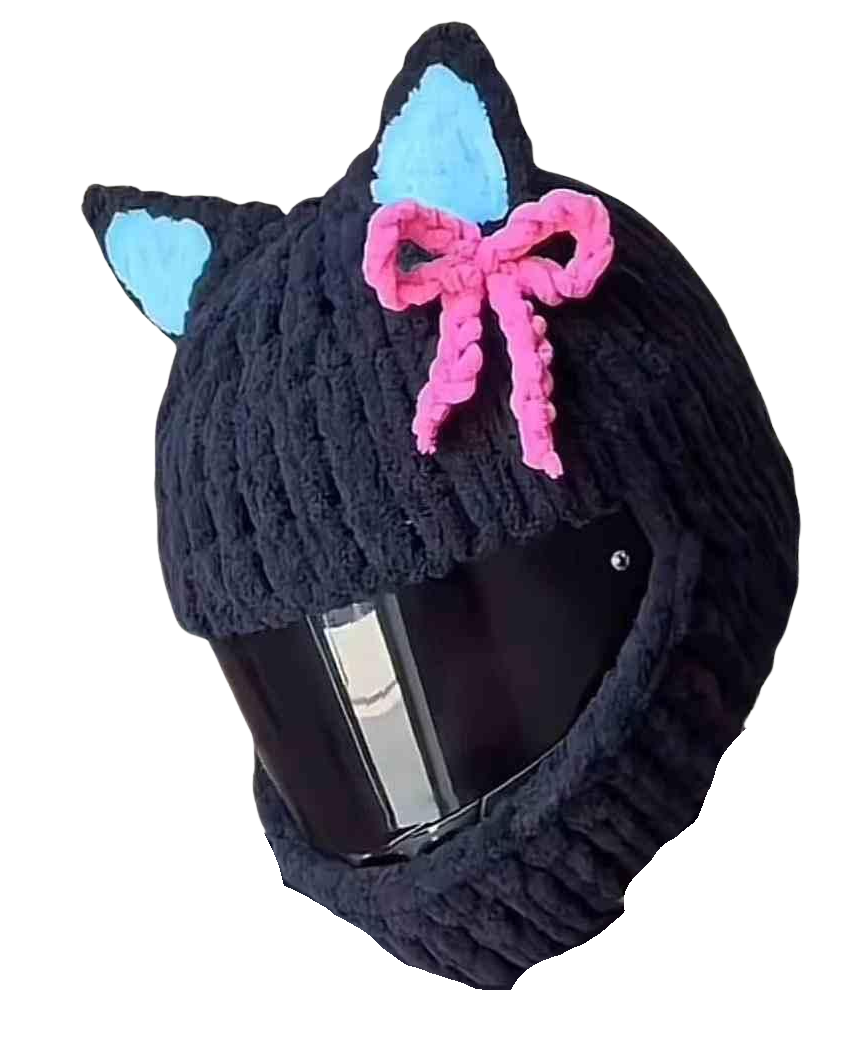 custom made motorcycle helmets cartoon Handmade Knitted Cartoon Cover for Motorcycle Helmet – Bean's Moto Booth