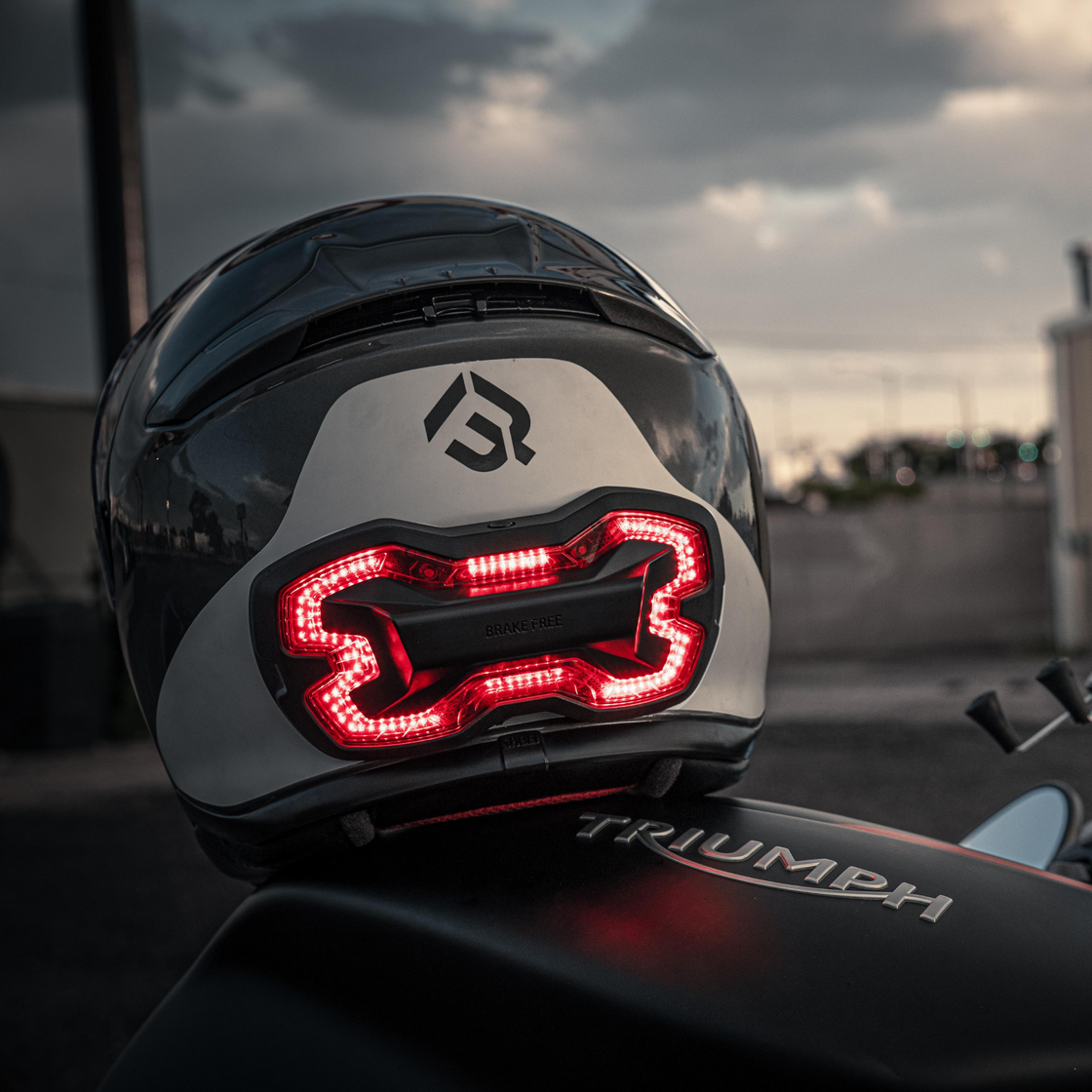 Brake Free Helmet Brake Light Black Brake Free USB-C