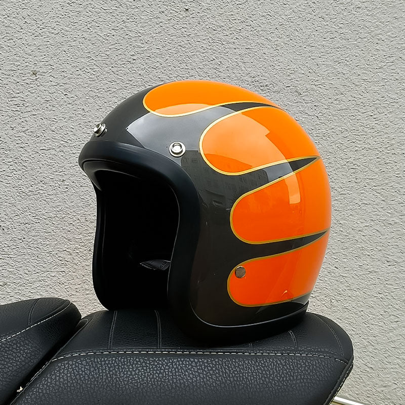 60s biker helmets DMD Vintage Open Face Helmet Yellow L