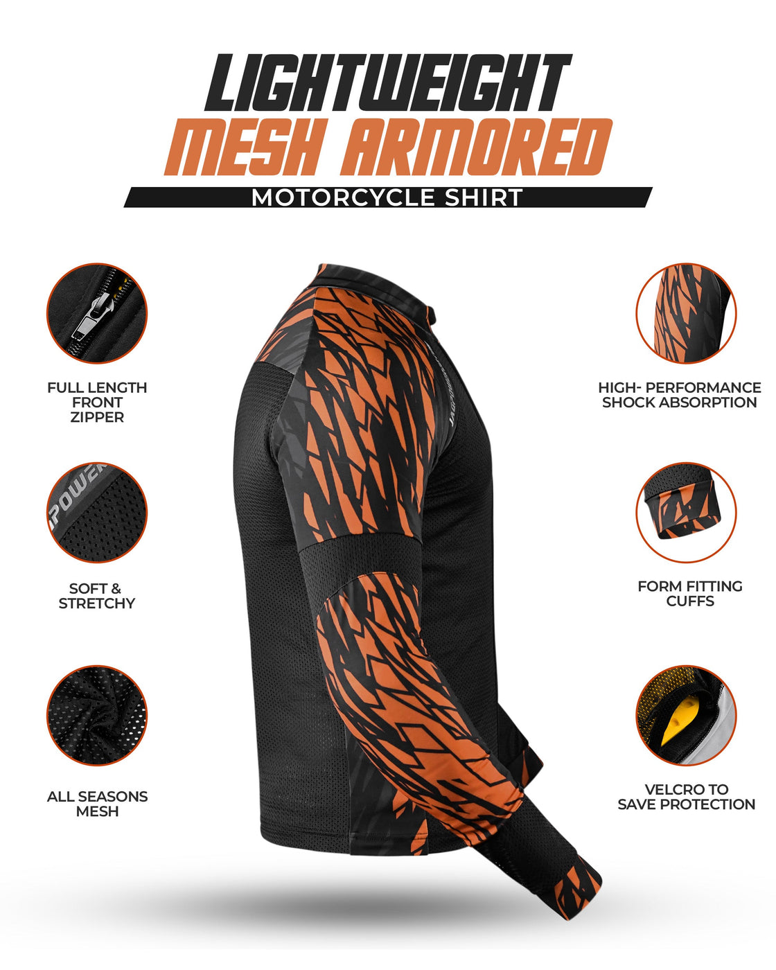 JAG Mesh Motorcycle Shirt | CE Certified Protection