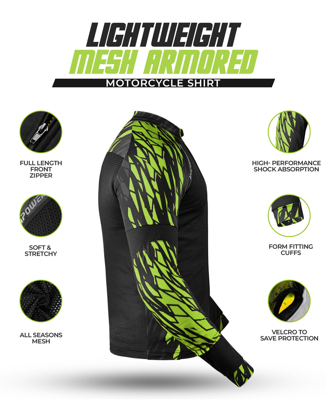 JAG Mesh Motorcycle Shirt | CE Certified Protection