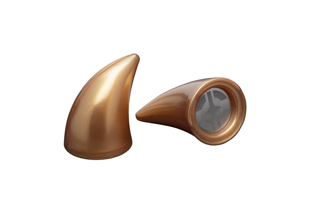 MagNeatOhz: Small Gold Devil Horns for Helmet
