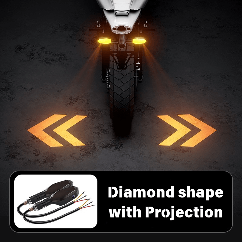 Binego 4x LED Motorcycle Turn Signals - Carbon Tinted, E-Tested, Sequential