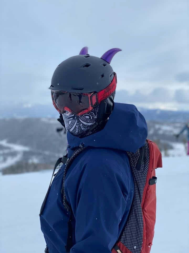 MagNeatOhz: Large Purple Devil Horns for Helmet