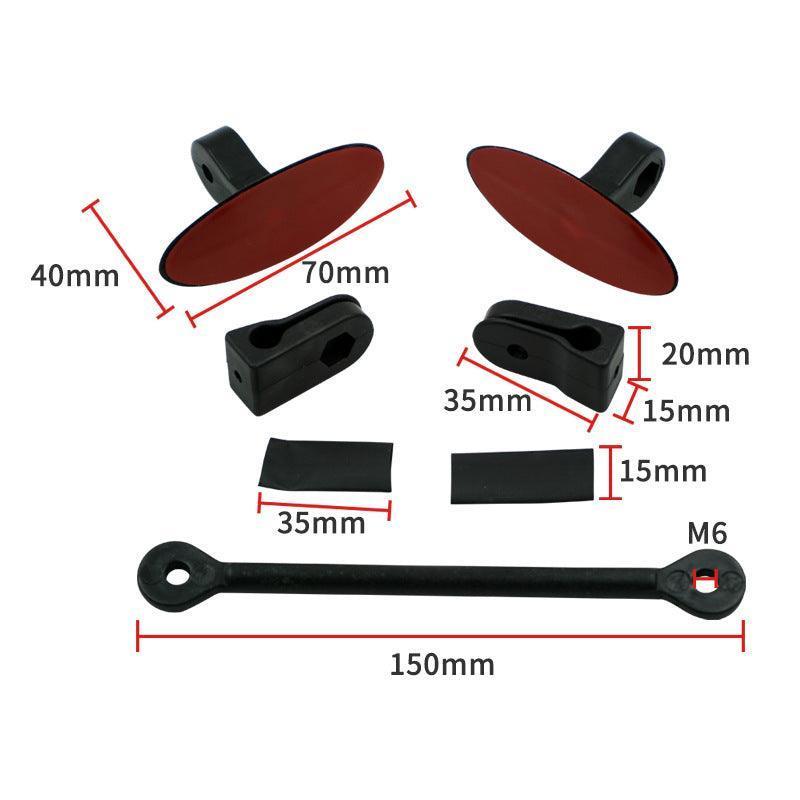 180° Ultra-Wide Angle Motorcycle Rearview Mirror