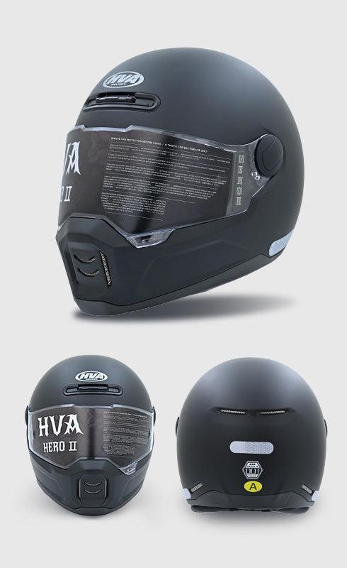 HVA™ Retro Full-Face Motorcycle Helmet – Bean display picture 1