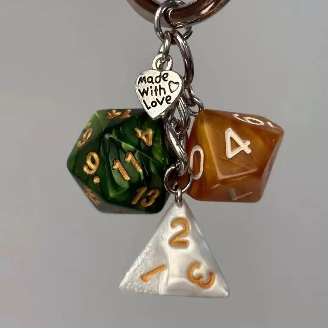 Motorcycle Super Lucky Dice Keychain