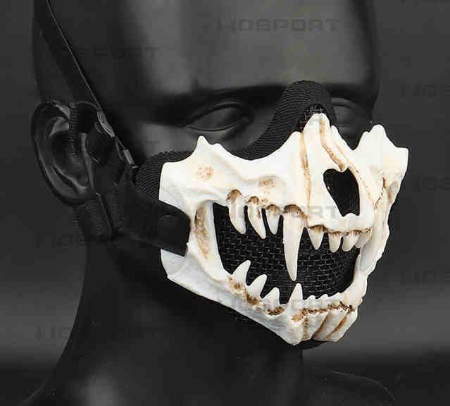 fangs full face motorcycle helmet Tactical Protective Wolf Fang Motorcycle Riding Mask – Bean's Moto Booth