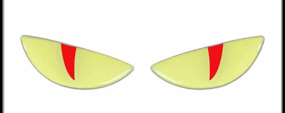 Glow-in-the-Dark 3D Devil Cat Eye Sticker