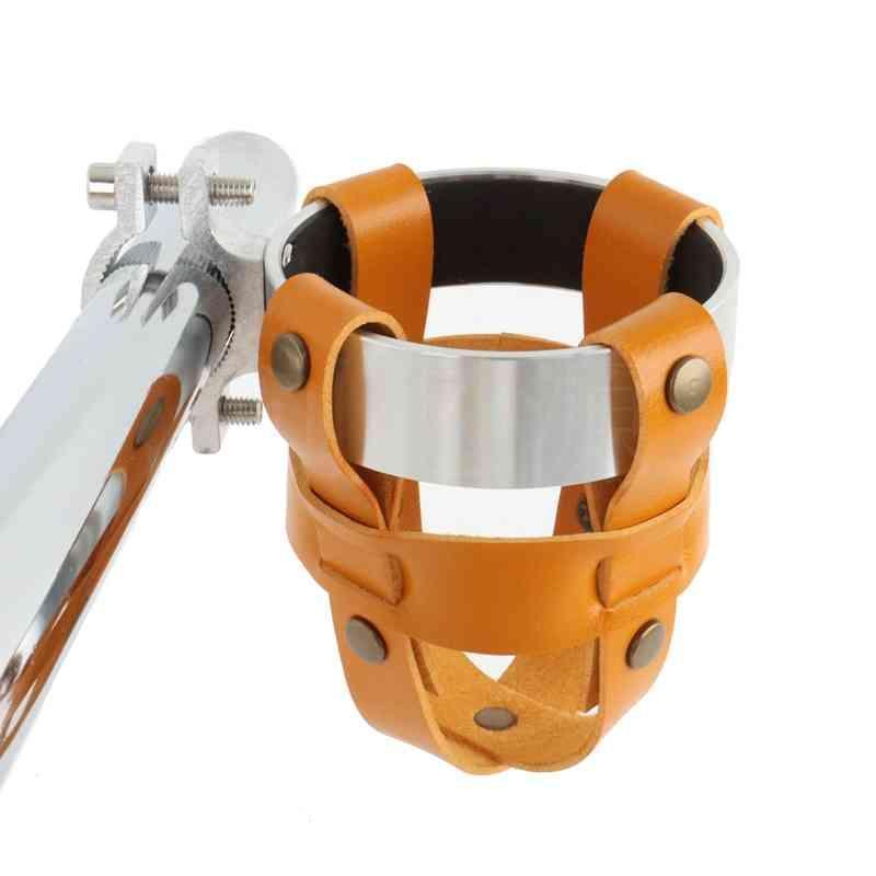 Handmade Leather Motorcycle Water Bottle Holder