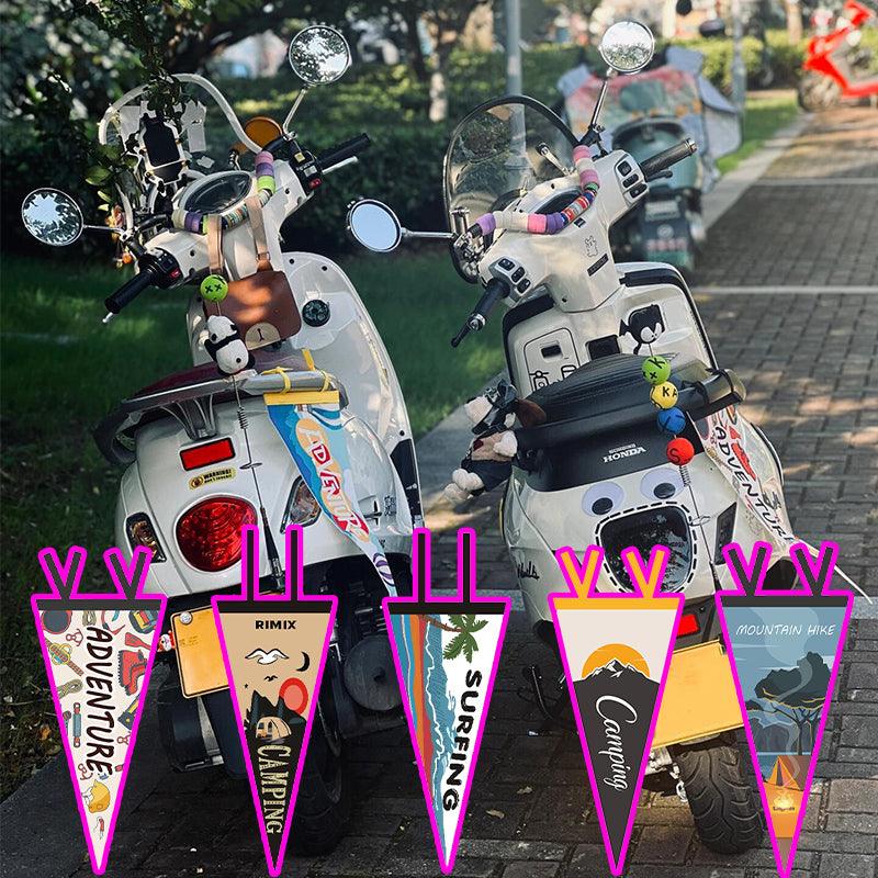 Vintage Scooter Decorative Flag