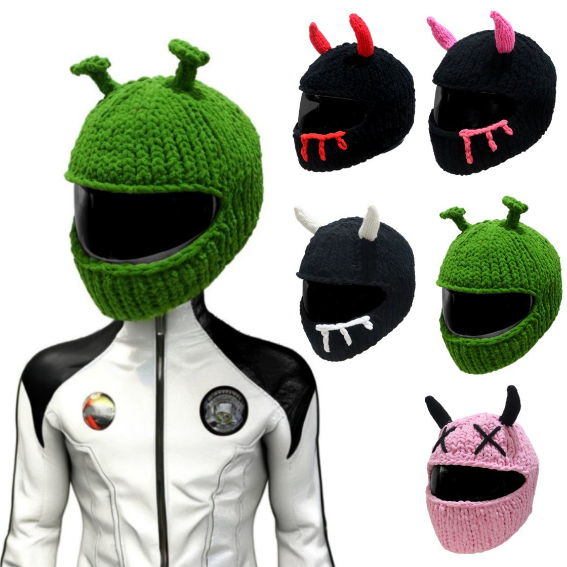 Handmade Knitted Cartoon Cover for Motorcycle Helmet – Bean's Moto Booth Handmade Knitted Cartoon Cover for Motorcycle Helmet – Bean's Moto Booth