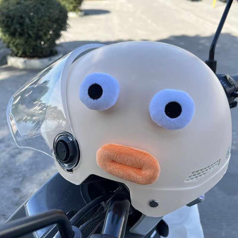 funny face motorcycle helmets Sausage Mouth Funny Helmet Decoration – Bean's Moto Booth