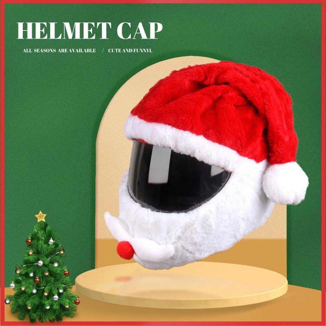 christmas motorcycle helmet Santa Claus Hat Motorcycle Helmet Cover – Bean's Moto Booth
