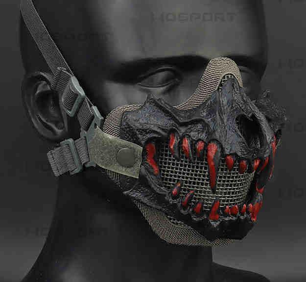 bane motorcycle helmet mask Tactical Protective Wolf Fang Motorcycle Riding Mask – Bean's Moto Booth