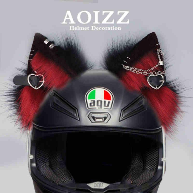 cat ears motorcycle helmet anime AOIZZ Handmade Cat Ear Helmet Decoration PRO B