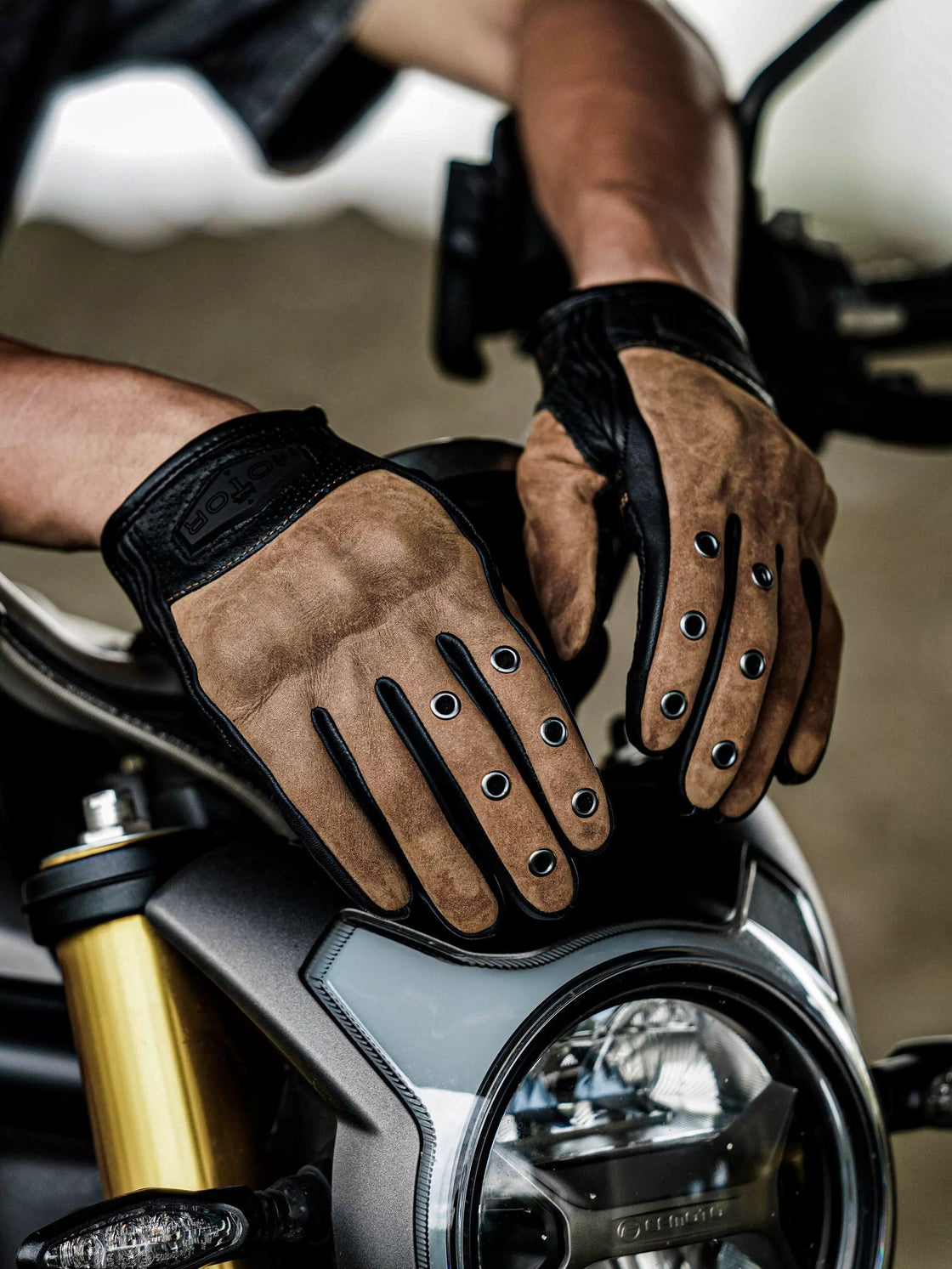 MR MOTOR™ Vintage Leather Motorcycle Gloves