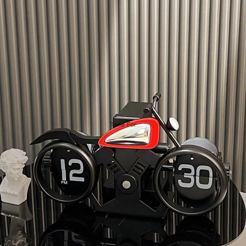 Vintage Motorcycle-Themed Flip Clock