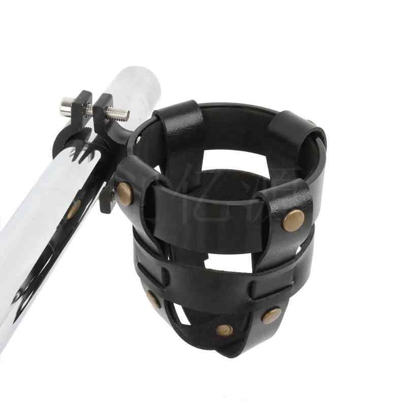 Handmade Leather Motorcycle Water Bottle Holder