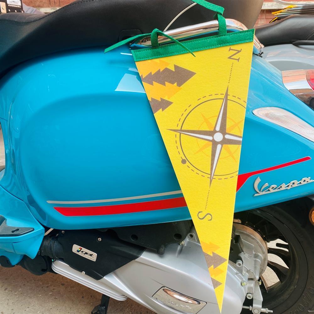 Vintage Scooter Decorative Flag
