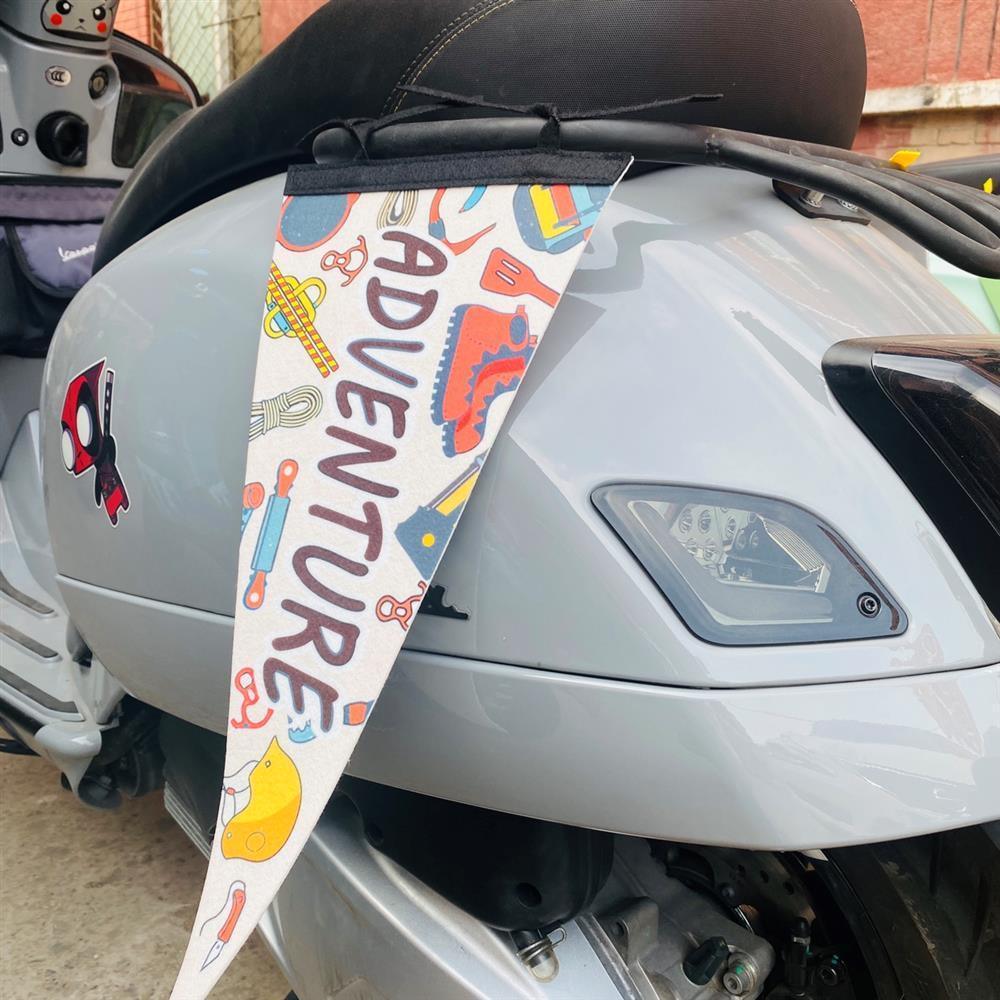 Vintage Scooter Decorative Flag