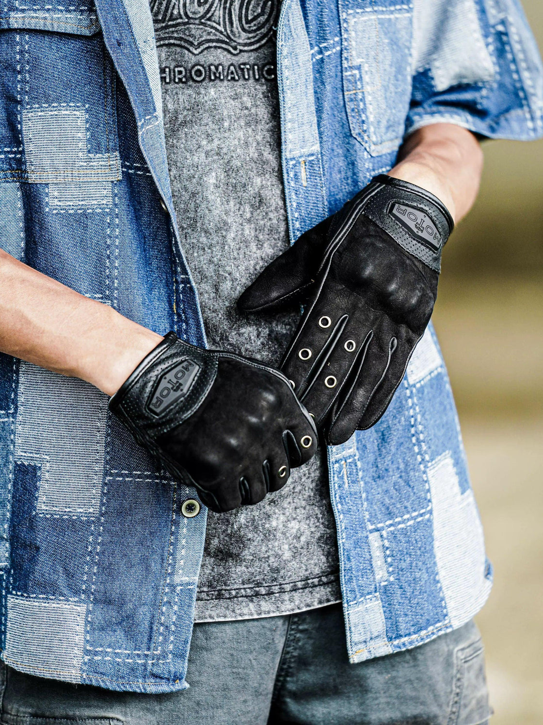 MR MOTOR™ Vintage Leather Motorcycle Gloves