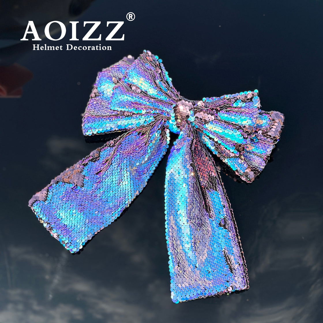 AOIZZ™ Handcrafted Helmet Flip-Color Bow