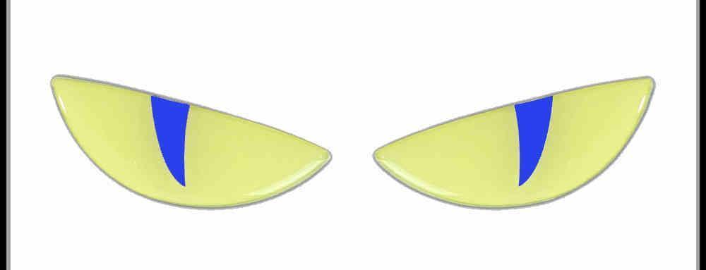 Glow-in-the-Dark 3D Devil Cat Eye Sticker