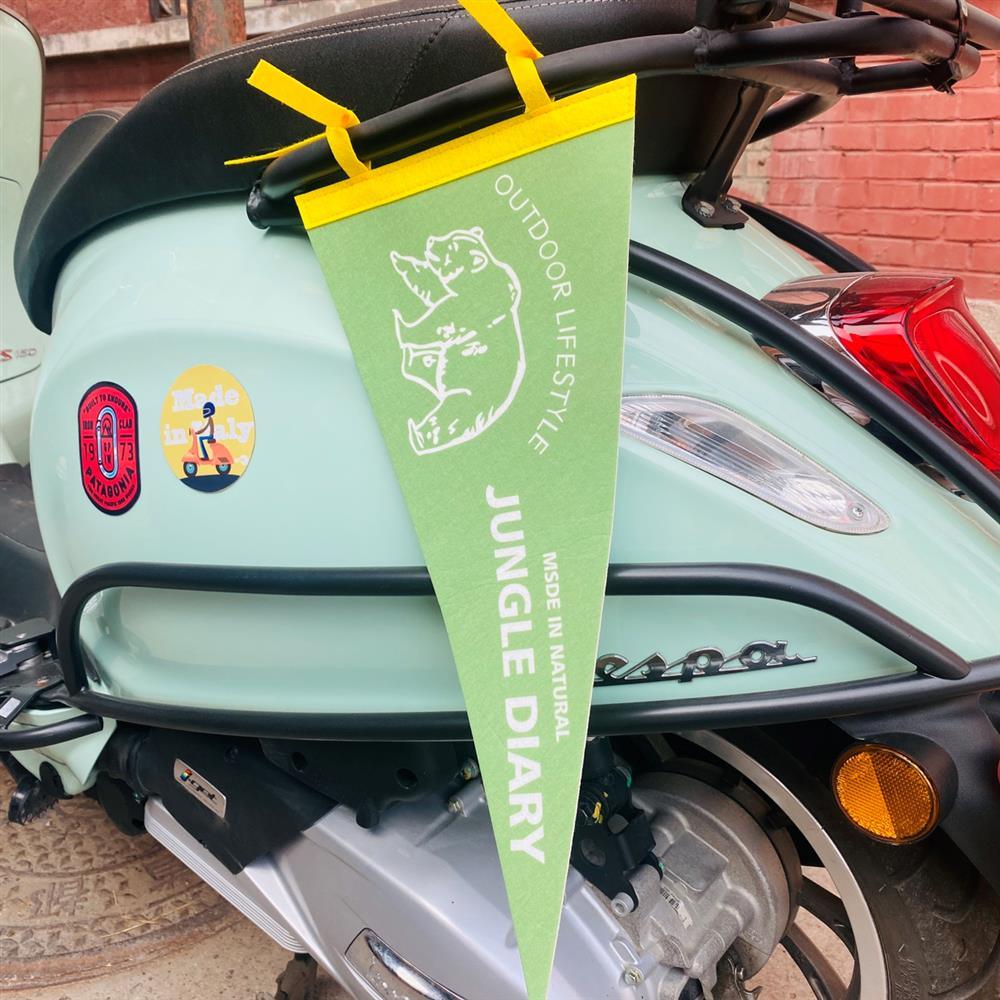 Vintage Scooter Decorative Flag