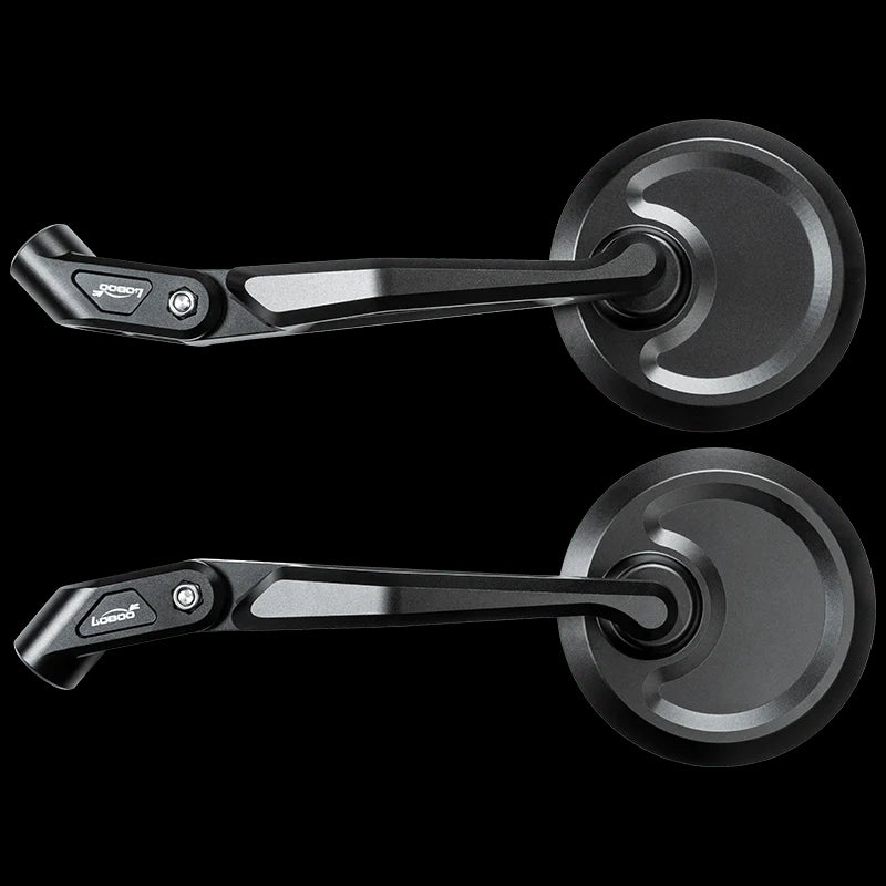 RM01 CNC Aluminum Rearview Mirror – Wide-Angle Spherical Lens, Anti-Glare, Folding Design