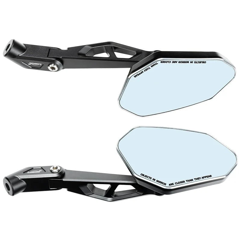 CNC Aluminum Rearview Mirror – Anti-Glare, Wide-Angle Spherical Lens, 1200R Curve
