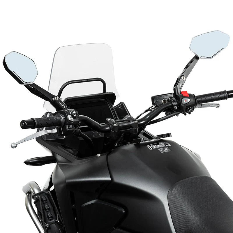 CNC Aluminum Rearview Mirror – Anti-Glare, Wide-Angle Spherical Lens, 1200R Curve