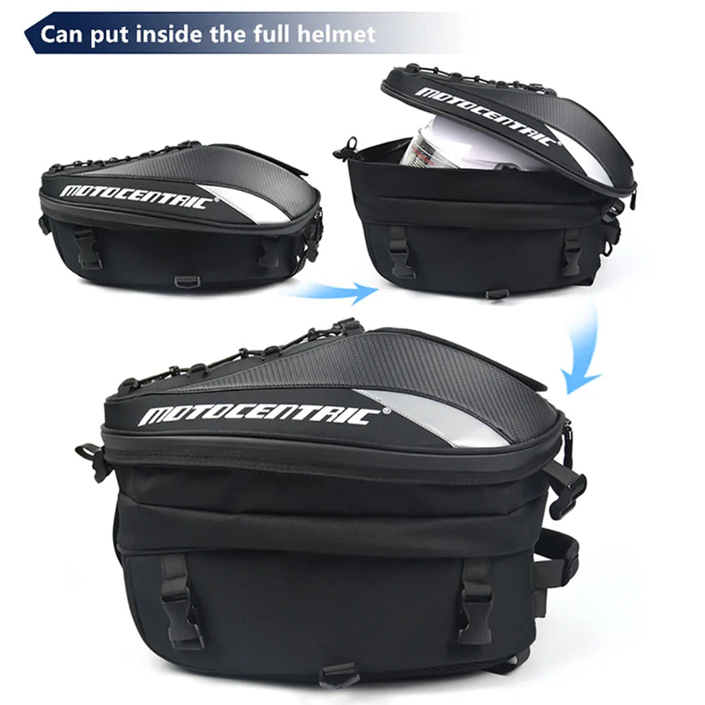 Motocentric Motorcycle Back Seat Bags Waterproof Multifunctional