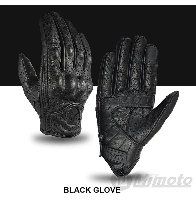 Leather Gloves Retro Biker