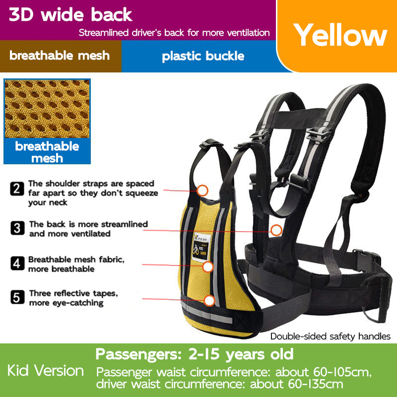 Adjustable Child Motorcycle Harness with Handles 2-15 years old
