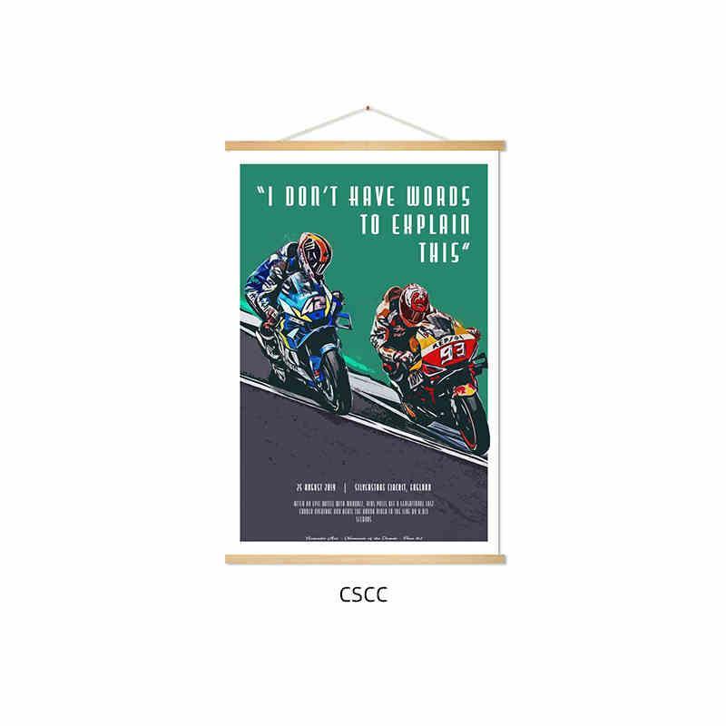 Motorcycle-Themed Scroll Wall Art Decor