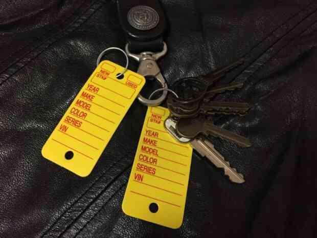 Motorcycle Handwritten Keychain Tag