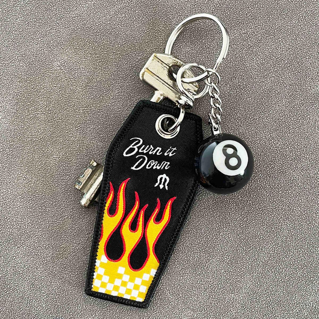 METALIZE™ Vintage Motorcycle Handmade Embroidered Keychain