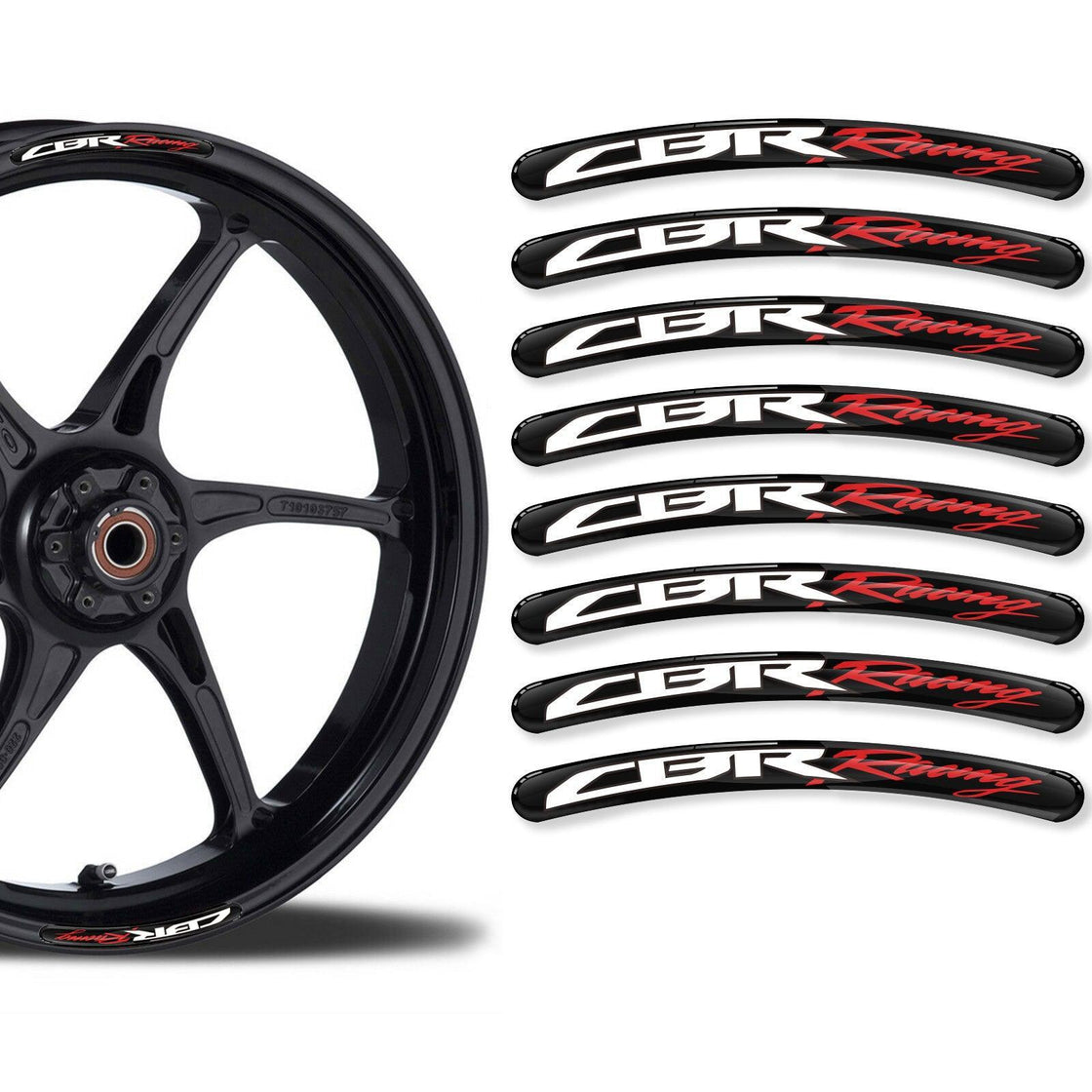 3D Epoxy Motorcycle Wheel Rim Racing Stickers